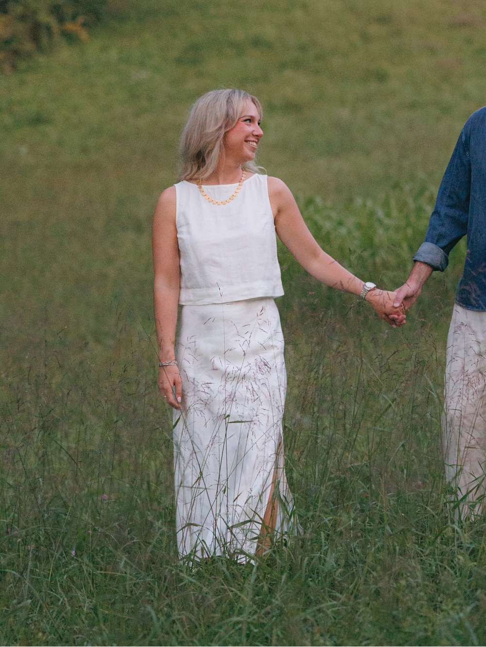 Gap Linen-Blend Maxi Slip Skirt